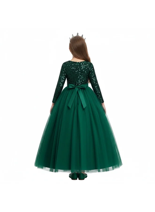 D'Daniela Sequin Bodice Ballgown Dress